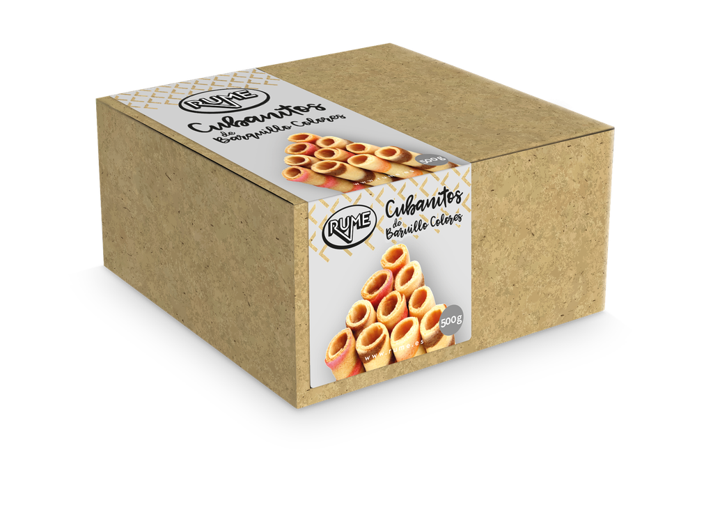 Cubanitos De Barquillo  Colores Rume C/ 500 Grs.