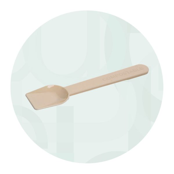 Cucharita Helado Beige 10 cm - bolsa 500 Uds